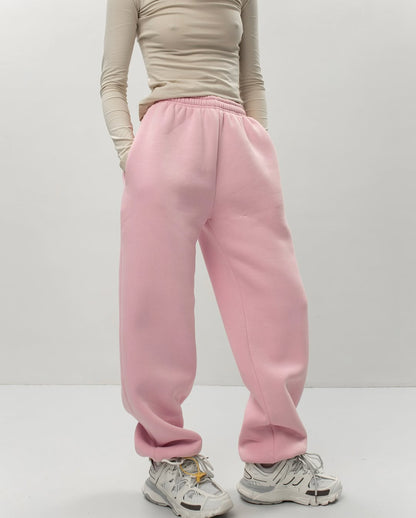 Pantalon de survêtement oversize en polaire taille haute pour femme